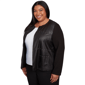 Plus Size Alfred Dunner Business As Usual Faux Leather Sweater - image 3