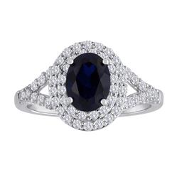 Gemstone Classics(tm) Sterling Silver Blue Sapphire Ring