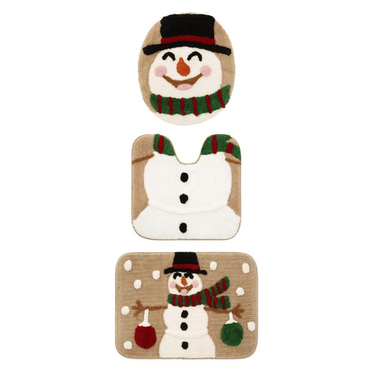Avanti Mr. Snowman 3pc. Contour Rug Set