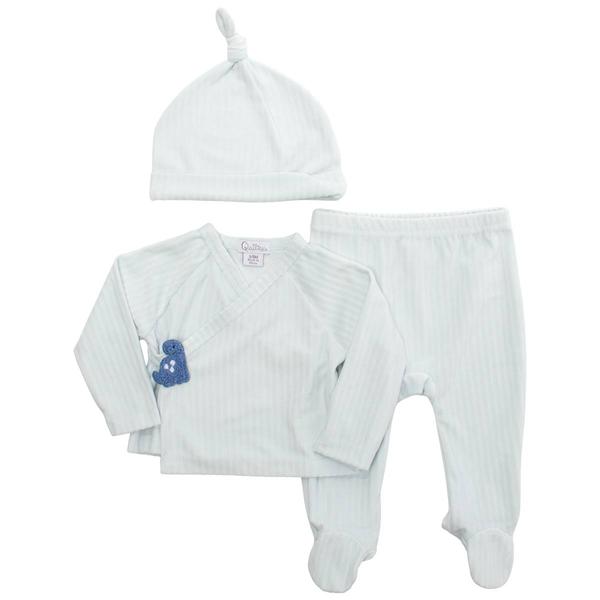 Baby Boy (NB-9M) Quiltex Dino 3pc. Take Me Home Set - image 