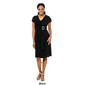 Petite R&M Richards Short Sleeve Ruched Rhinestone Trim Dress - image 2