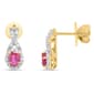 Gemstone Classics(tm) Created Ruby & Lab Grown Diamond Earrings - image 1