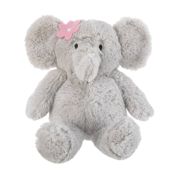 Carters(R) Floral Elephant Grey Plush Stuffed Animal - image 