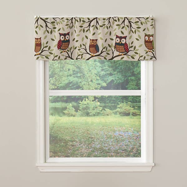 Owl Family Tapestry Valance - 54x15 - image 