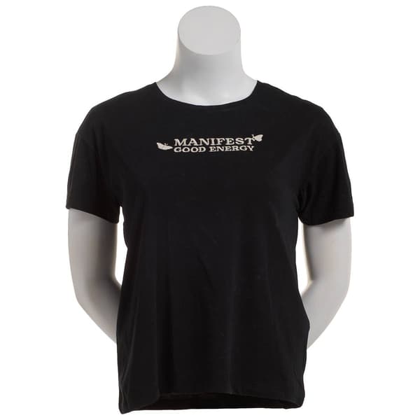 Juniors Attitude Not Included Manifest Good Energy Graphic Tee - image 