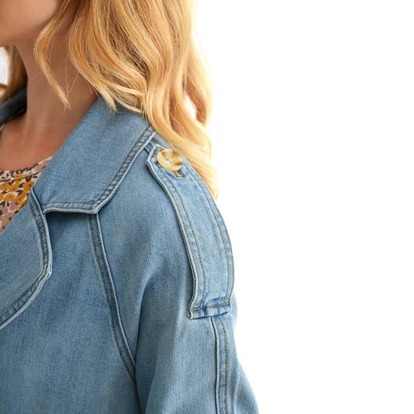 Womens CITY BLUES Cropped Denim Jacket