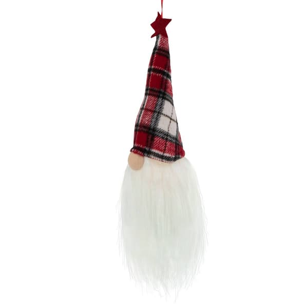 Northlight Seasonal 9in. LED Red Plaid Gnome Christmas Ornament