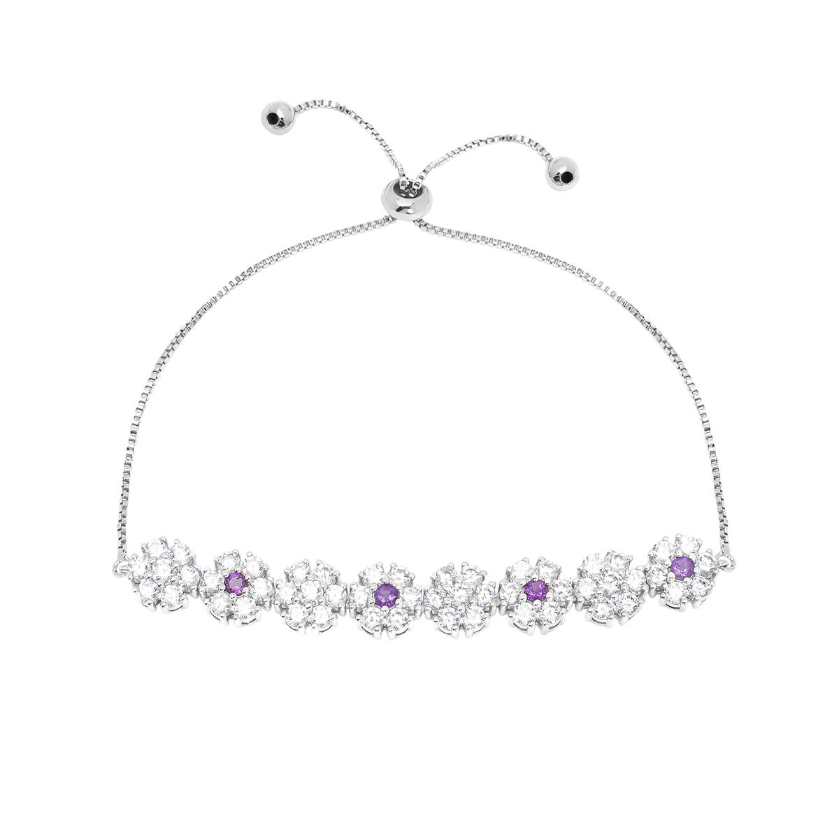 Gemstone by Gianni Argento Floral Adjustable Bracelet,Specials : American Fashion Style Bags On Sale