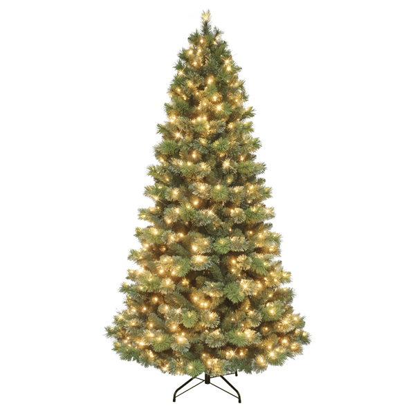 Puleo International 6.5ft. Pre-Lit Oklahoma Pine Tree