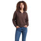 Womens French Laundry Long Sleeve Mock Neck Top With Zipper Deta - image 1