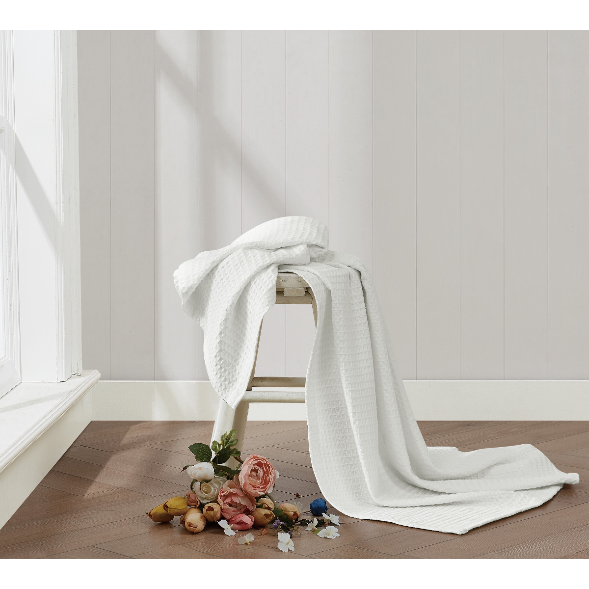 The Farmhouse by Rachel Ashwell Cotton Waffle Throw