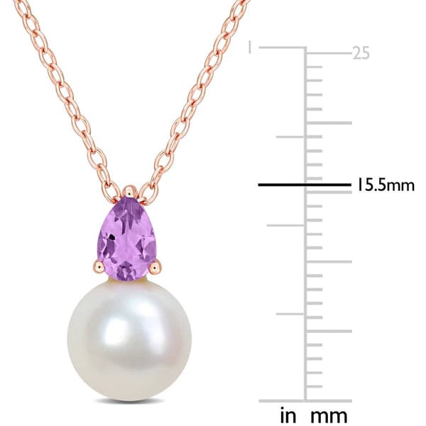 Gemstone Classics™ Freshwater Pearl & Amethyst Pendant