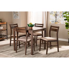 Baxton Studio Lovy 5pc. Wood Dining Set