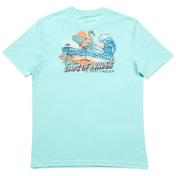 Mens IZOD&#174; Short Sleeve Flamingo Waves Tee