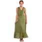 Womens Luxology Sleeveless V-Neck Gauze Maxi Dress - image 1