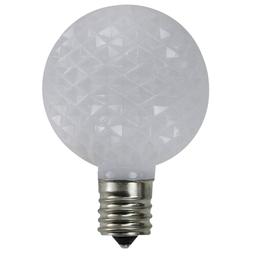 Northlight 25pk. Faceted LED G50 White Christmas Replacement Bulb