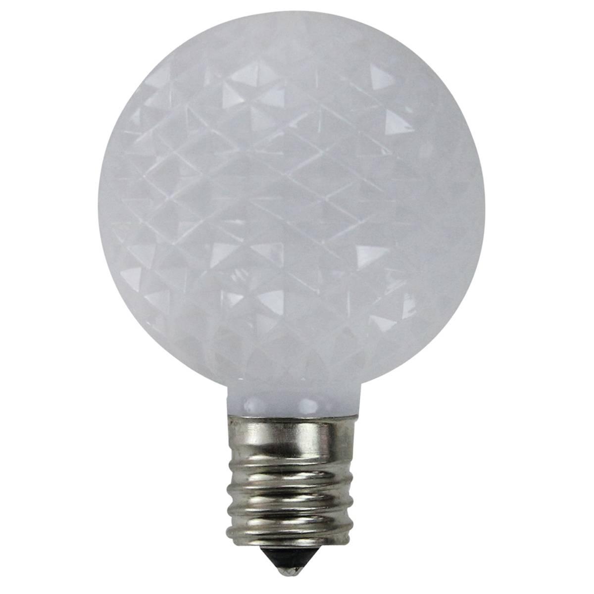 Northlight 25pk. Faceted LED G50 White Christmas Replacement Bulb