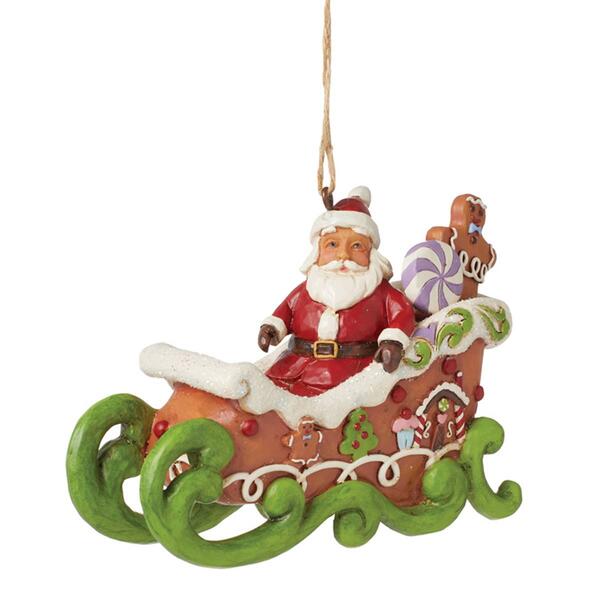 Jim Shore Heartwood Creek Gingerbread Sleigh Christmas Ornament - image 