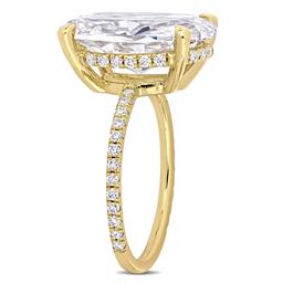 Gemstone Classics™ 10kt. Yellow Gold 8ctw. Moissanite Oval Ring