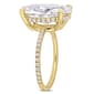 Gemstone Classics™ 10kt. Yellow Gold 8ctw. Moissanite Oval Ring - image 3