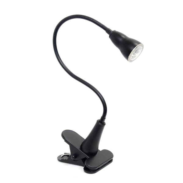 Simple Designs 1W LED Gooseneck Clip Light Desk Lamp - image 
