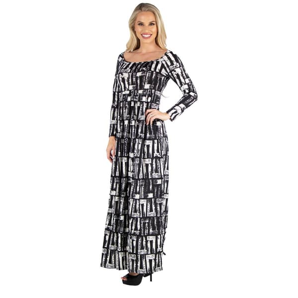 Womens 24/7 Comfort Apparel  Long Sleeve Empire Waist Dress