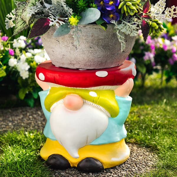 Northlight Seasonal Gnome Mushroom Garden Plant Stand