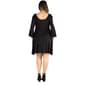 Plus Size 24/7 Comfort Apparel Criss-Cross Cold Shoulder Dress - image 2