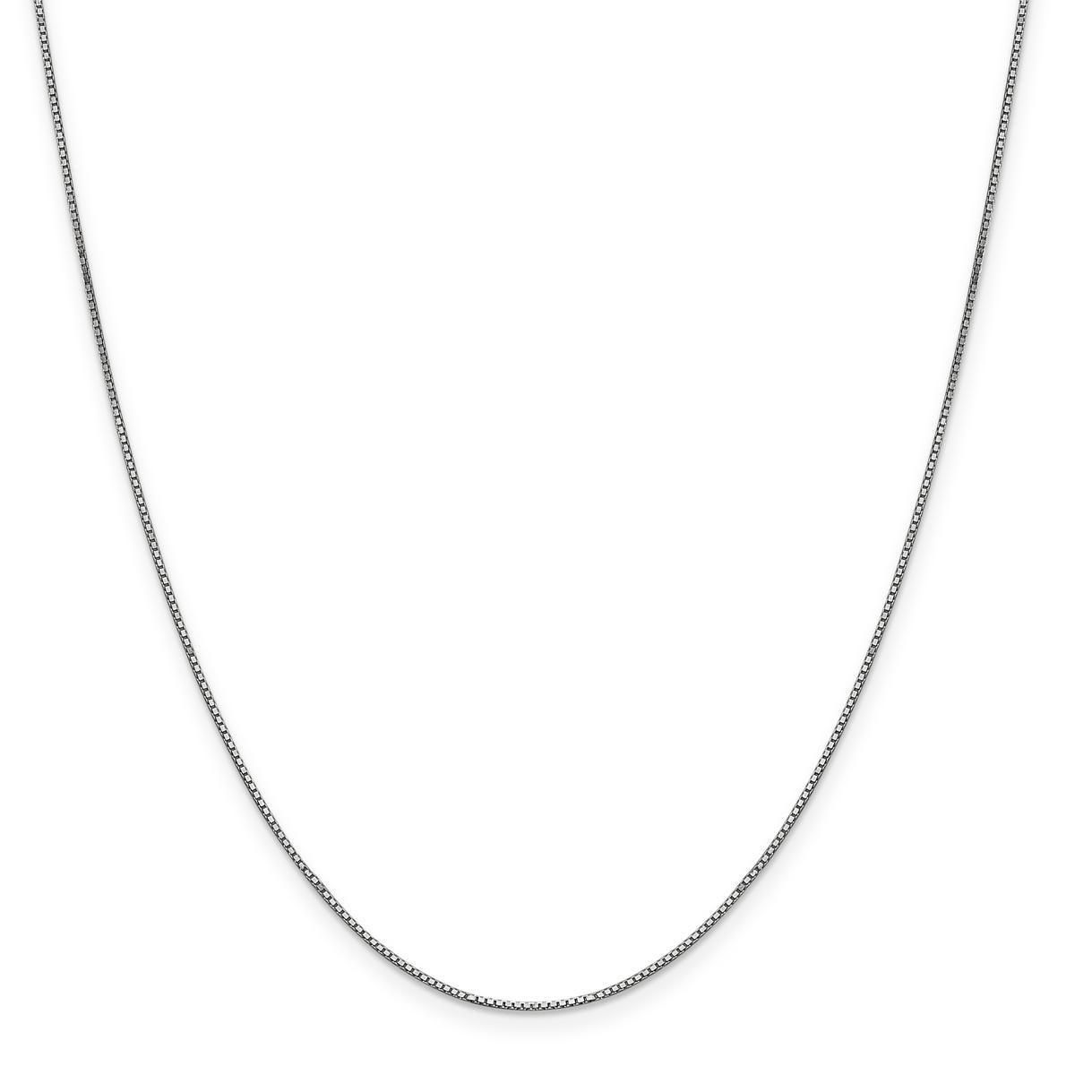 Gold Classics™ 10kt. White 0.9mm 18in. Box Chain Necklace