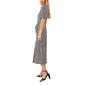 Womens MSK Elbow Sleeve Floral Collar V-Neck Midi Dress - image 4