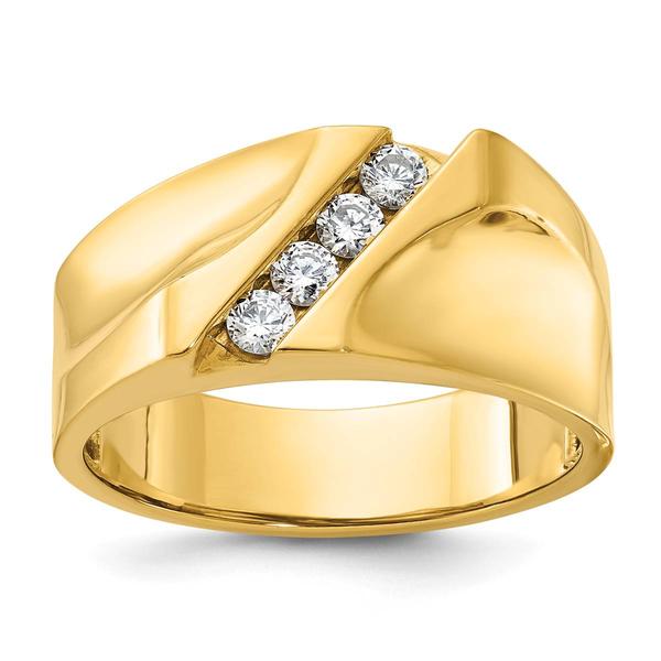 Mens Gentlemens Classics(tm) 14kt. Gold 1/3ctw. Diamond Ring - image 