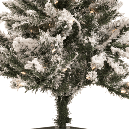 Northlight 4ft. Pre-Lit Flocked Pine Slim Christmas Tree