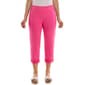 Womens Zac & Rachel Solid Embroidered Fringe Capris - image 1