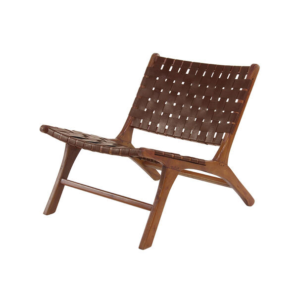 9th & Pike&#40;R&#41; Brown Wood Modern Accent Chair - Set of 2 - image 