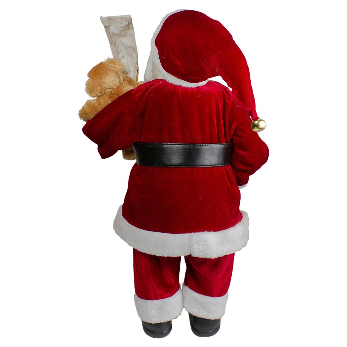 Northlight Standing Santa with Teddy Bear & List Christmas Figure