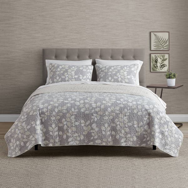 Design Studio Camden Leaves Reversible Quilt Set - King - image 