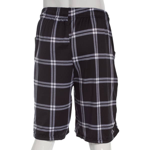Mens Big & Tall Preswick & Moore Shorts - Black Plaid