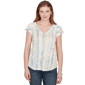Womens Skyes the Limit Sunny Blue Skies Printed Tiered Short Sl - image 1