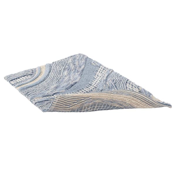 Avanti Waves Blue Bathroom Rug
