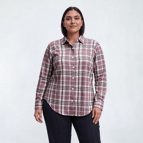 Womens Mountain Ridge Long Sleeve Plaid Flannel - Zephyr - image 