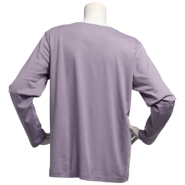 Womens Hasting & Smith Solid Long Sleeve Crew Neck Tee