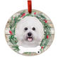 E&S Pets Bichon Frise Wreath Ornament - image 1