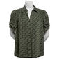 Womens Adrianna Papell Short Sleeve Paisley Button Front Blouse - image 1