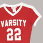Girls (7-14) Tween Diva Varsity Tee w/ French Terry Dolphin Skort - image 3