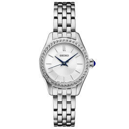Womens Seiko Crystals Collection Silver-Tone Watch - SUR539