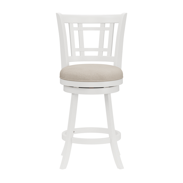HH2 Home Fairfox Counter Height Swivel Stool with Lattice Back