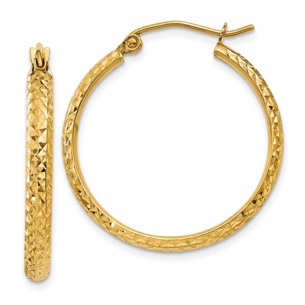 Gold Classics&#40;tm&#41; 14kt. Gold 2.8mm Polished Hoop Earrings - image 