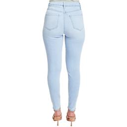 Juniors YMI® Curvy Fit Tailored Waist Band Skinny Jeans