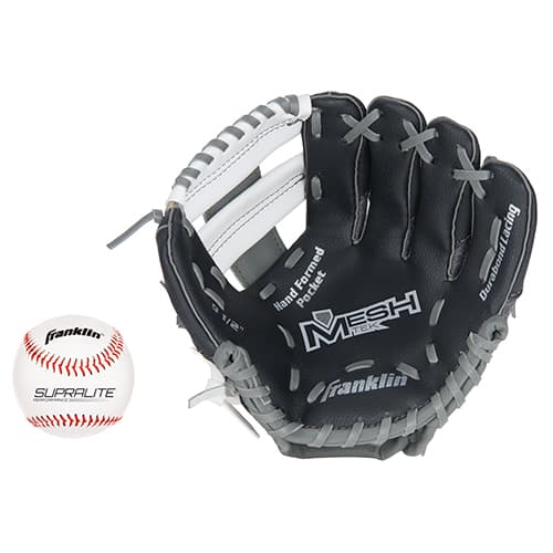 Franklin(R) 9.5in. MESHTEK Gloves & Ball - Black