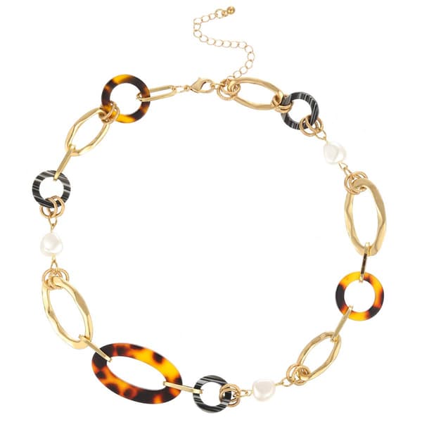 Ashley Cooper&#40;tm&#41; Acrylic/Metal/Pearl Multi Link Necklace - image 